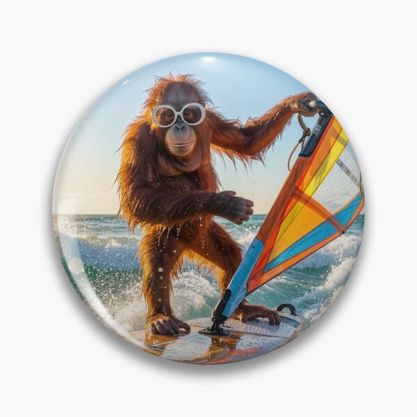 Item preview, Windsurfin' Orangutan designed and sold by Tridentulus.