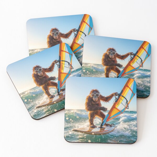 Item preview, Windsurfin' Orangutan designed and sold by Tridentulus.