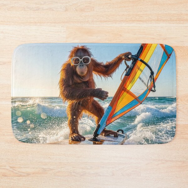 Item preview, Windsurfin' Orangutan designed and sold by Tridentulus.