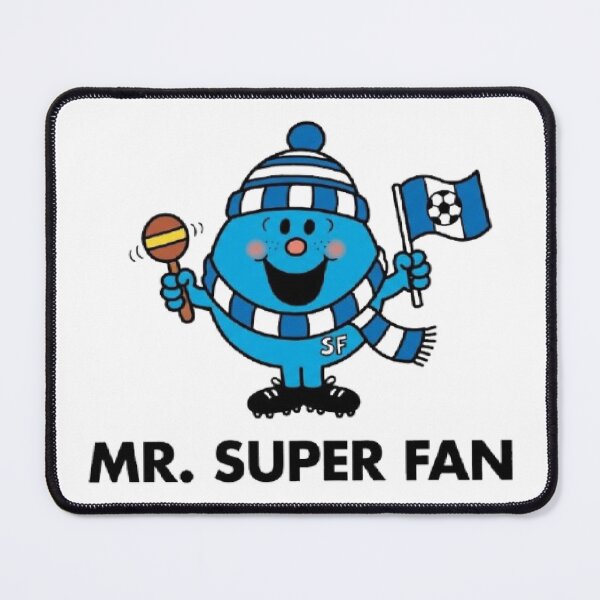 Item preview, Mr. Super Fan Character Fifa World Cup Football Soccer Character Blue Comic Book Cartoon designed and sold by SamiraArts.