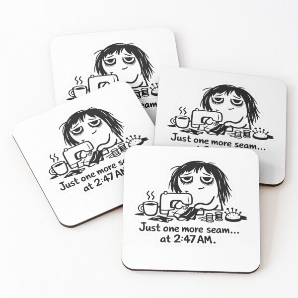 Item preview, Late-Night Sewing – Funny 2AM Seamstress Coffee Addiction Design designed and sold by EverStitchStudio ★★★★★.