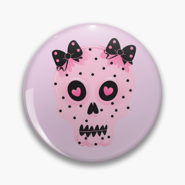 Item preview, Cute Pink Skull  - Pastel Goth Kawaii  designed and sold by Kaurisdigital.