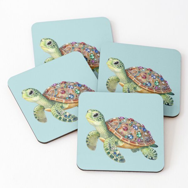 Item preview, Jewel Shell Sea Turtle Painting designed and sold by Violet-Forge.
