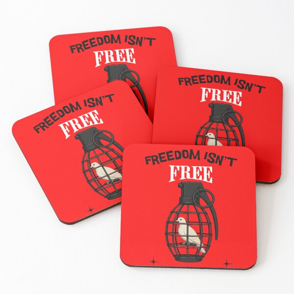 Item preview, Freedom Isn't Free – Dove in Grenade Symbolic Patriotic Design designed and sold by 3T3rnalArts.