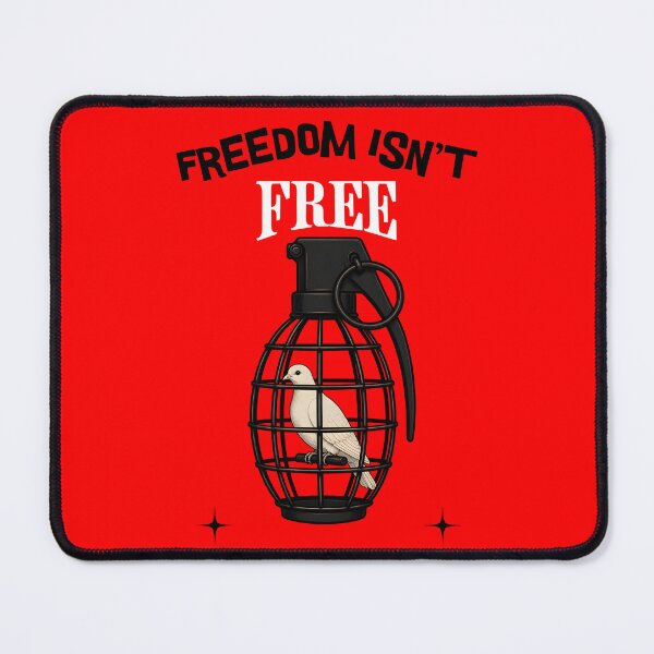 Item preview, Freedom Isn't Free – Dove in Grenade Symbolic Patriotic Design designed and sold by 3T3rnalArts.