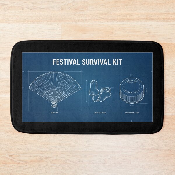 Item preview, Festival Survival Kit Blueprint Rave Essentials designed and sold by SPAZE-Typo.
