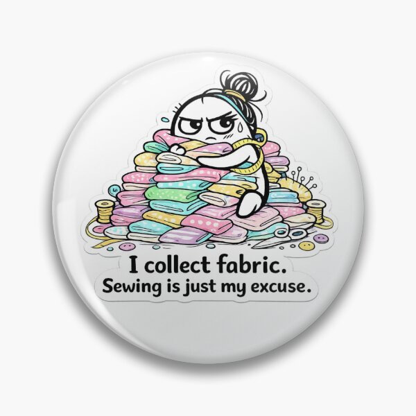 Item preview, Fabric Collector – Funny Sewing Stash Addiction Flork Style Design designed and sold by EverStitchStudio ★★★★★.