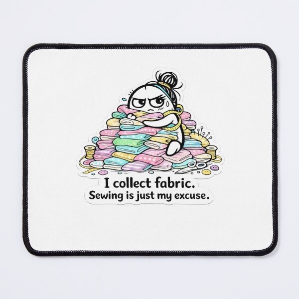 Item preview, Fabric Collector – Funny Sewing Stash Addiction Flork Style Design designed and sold by EverStitchStudio ★★★★★.