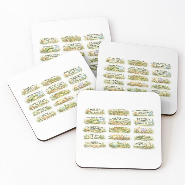 Item preview, Whimsical Nature Self-Care Quote Sticker Sheet designed and sold by kumuda19.
