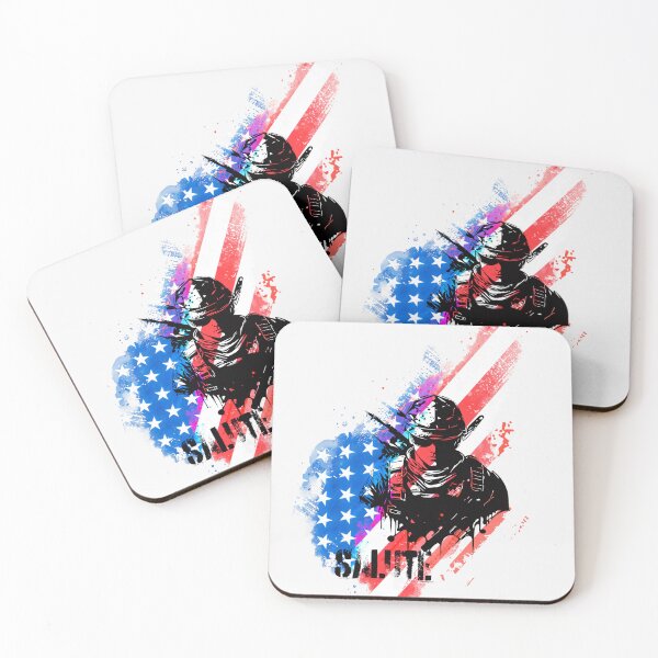 Item preview, Salute: Soldier Silhouette with Distressed US Flag designed and sold by AXENT Designs.
