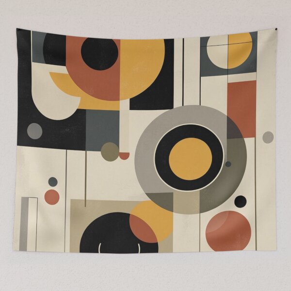 Item preview, Architectural Depth Modern Shapes Mural Art designed and sold by EnmarcArt.