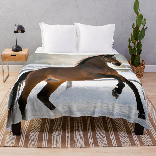 Item preview, Rearing Horse in Snow with Ornate Bridle designed and sold by IntelliMindDesigns.