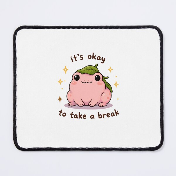 Item preview, It's Okay to Take a Break - Cute Kawaii Frog Sticker designed and sold by PopStickerLab22.