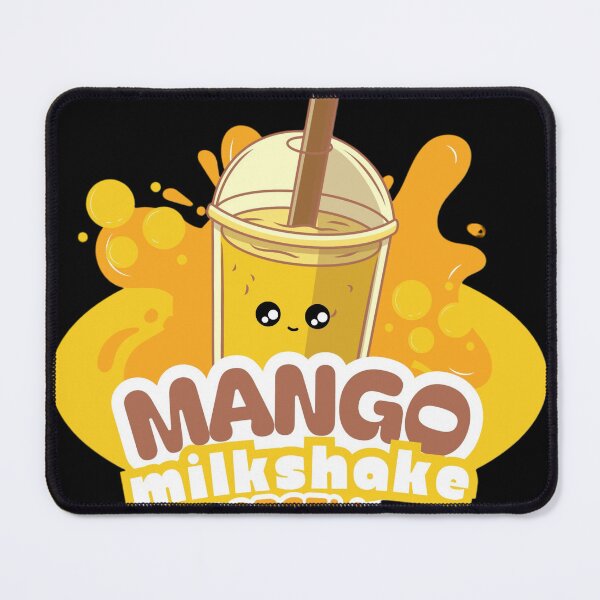 Aperçu de l'œuvre Illustration mignonne de milkshake à la mangue | Boisson tropicale kawaii créée et vendue par LunaVales.