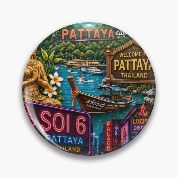 Item preview, Pattaya Thailand Cityscape Beach Travel Art designed and sold by MiSC Studio.