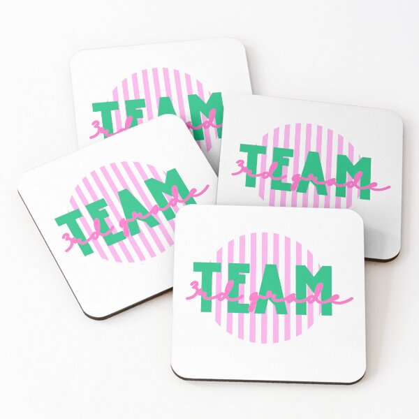 Artikelvorschau, Team der dritten Klasse – Preppy Pink Stripe entworfen und verkauft von Salt&Light.