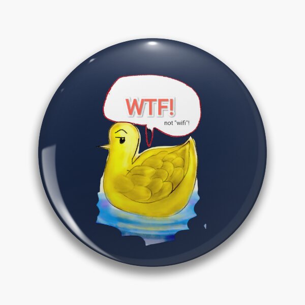 Item preview, WTF Duck- Rage tech bro annoyed sticker optical joke designed and sold by Shukasya-Arts.