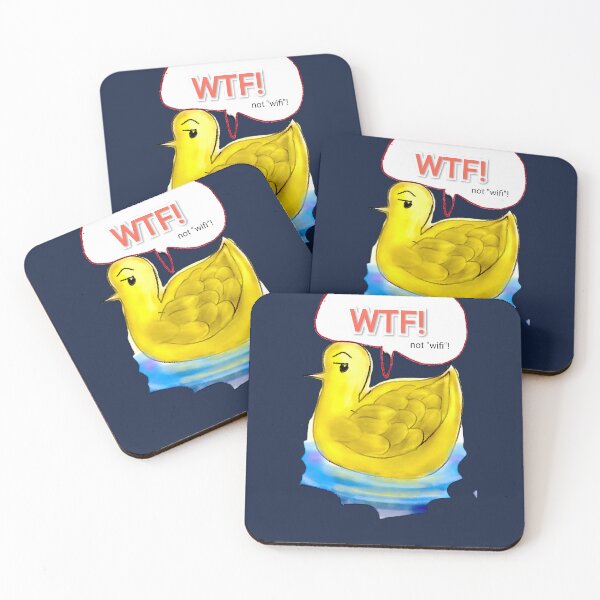 Item preview, WTF Duck- Rage tech bro annoyed sticker optical joke designed and sold by Shukasya-Arts.