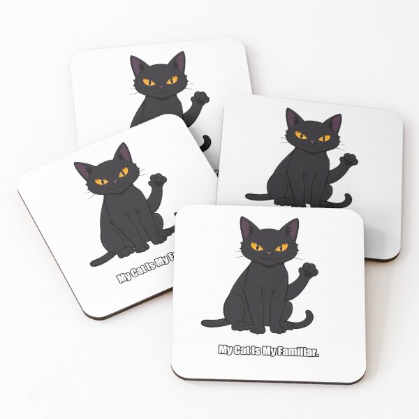 Item preview, Black Cat Sticker - My Cat Is My Familiar - Funny Black Cat Owner Gift designed and sold by pawdrops.