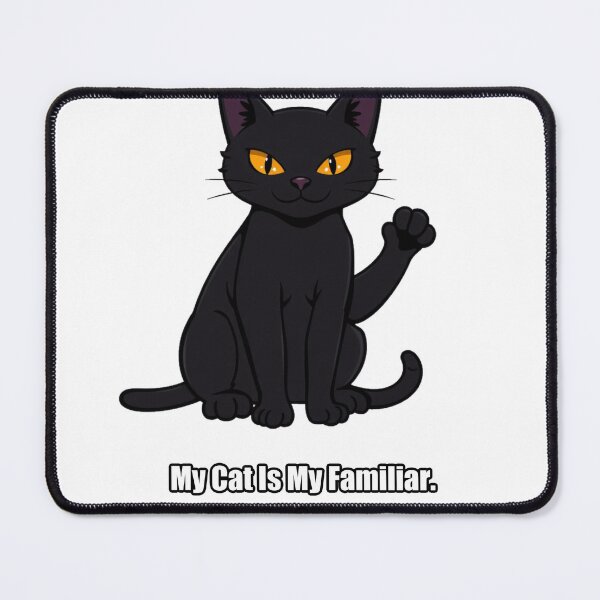 Item preview, Black Cat Sticker - My Cat Is My Familiar - Funny Black Cat Owner Gift designed and sold by pawdrops.