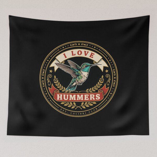 Item preview, I Love Hummers Funny Colibri Lover for Bird Watching Enthusiasts designed and sold by Redgiant87x.