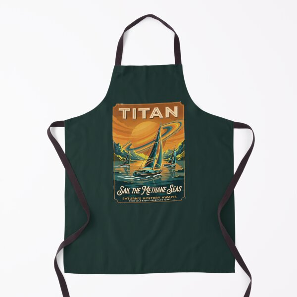 Item preview, Titan Moon Retro NASA Travel Poster Methane Seas designed and sold by RetroRewind Studio.