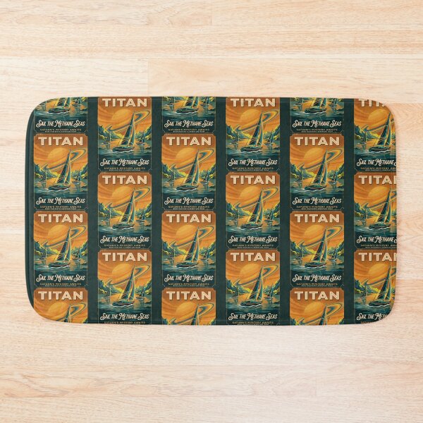 Item preview, Titan Moon Retro NASA Travel Poster Methane Seas designed and sold by RetroRewind Studio.