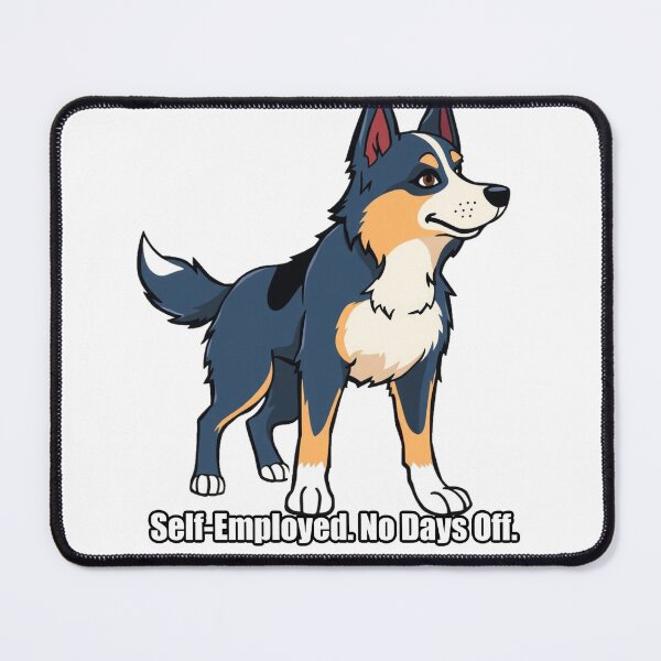 Item preview, Australian Shepherd Sticker - Self-Employed No Days Off - Funny Aussie Owner Gift designed and sold by pawdrops.
