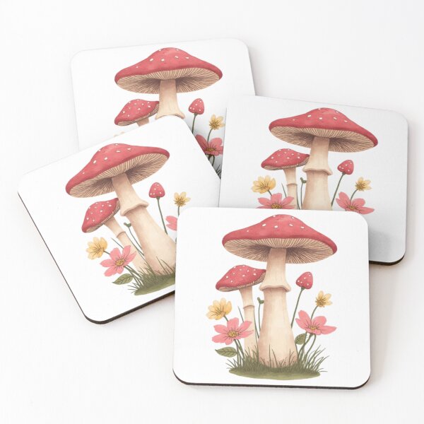 Item preview, Watercolor Mushrooms and Cottagecore Wildflowers designed and sold by LstpStudio-Art.