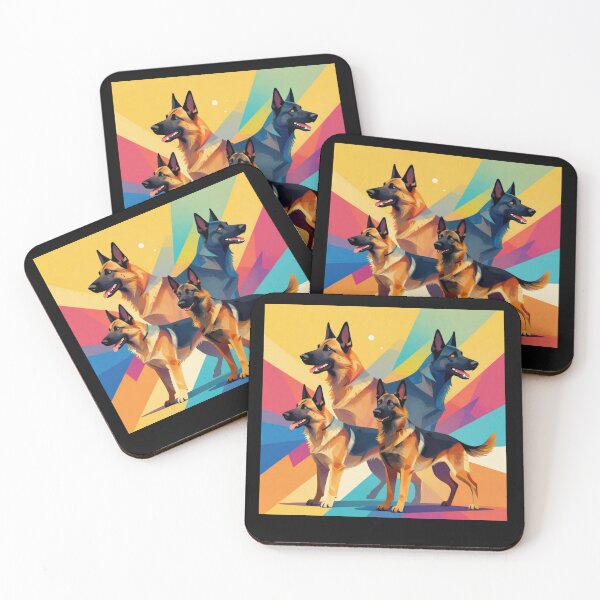 Item preview, Colorful German Shepherd Geometric Art designed and sold by Wild Hare.