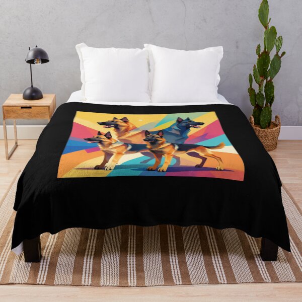 Item preview, Colorful German Shepherd Geometric Art designed and sold by Wild Hare.