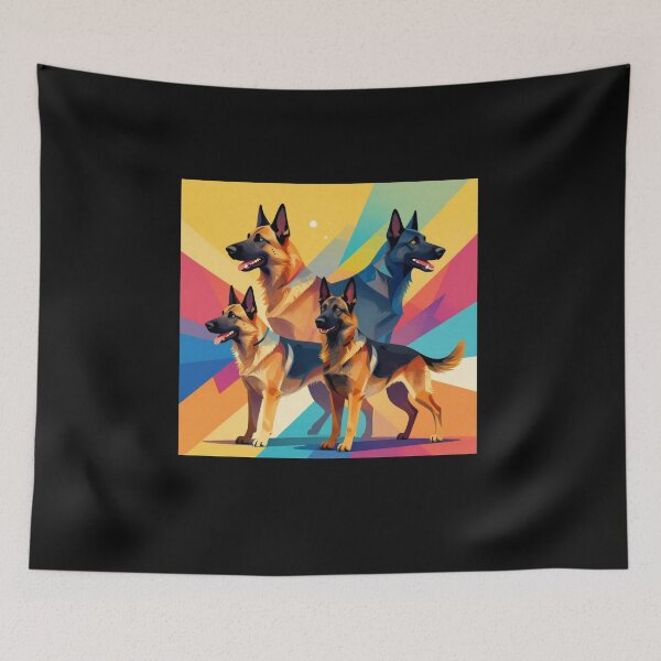 Item preview, Colorful German Shepherd Geometric Art designed and sold by Wild Hare.