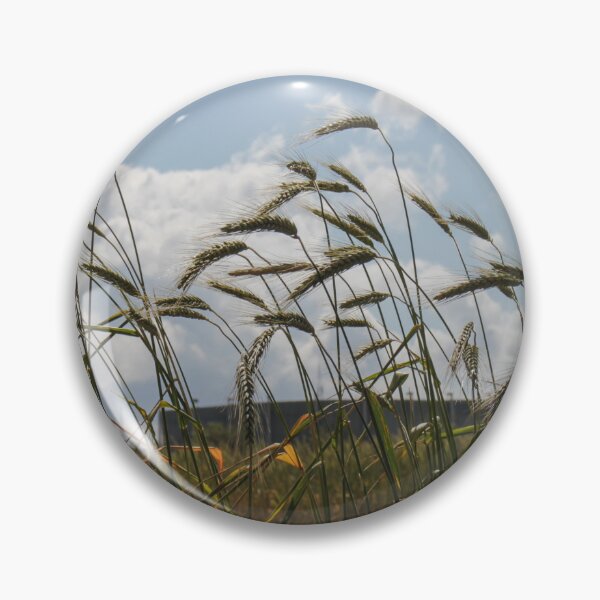 Item preview, Golden Wheat Stalks Swaying in Wind Across a Summer Field Under Blue Sky and Clouds designed and sold by Nmallia.