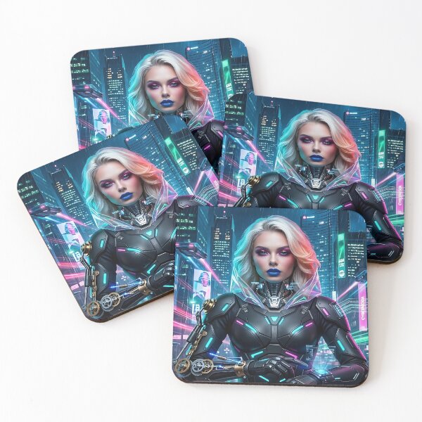 Item preview, Cyberpunk Neon Android Queen designed and sold by ToxicInkArt.