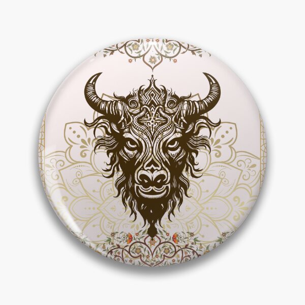 Item preview, Intricate Tribal Bull Head Mandala Art Design designed and sold by Justyna93.