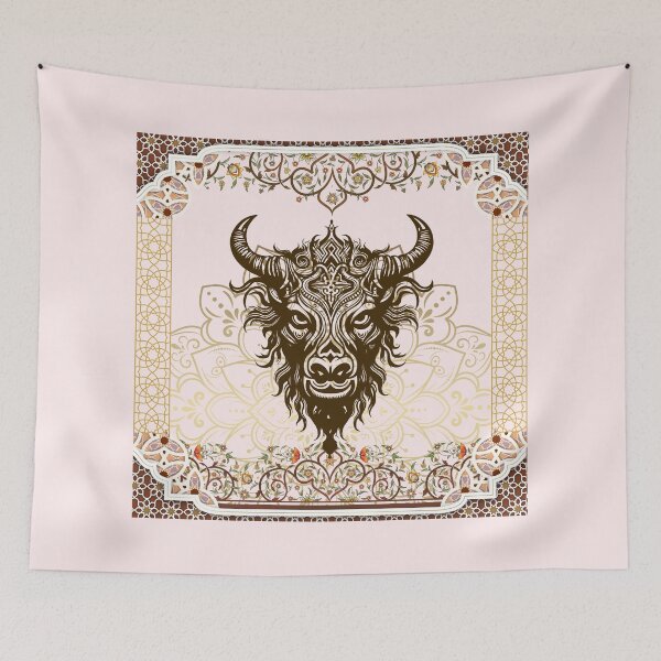 Item preview, Intricate Tribal Bull Head Mandala Art Design designed and sold by Justyna93.