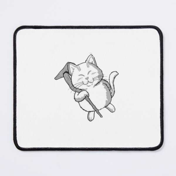 Item preview, Wise white martial arts master cat holding a staff designed and sold by Deviantfant.