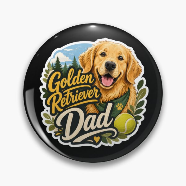Item preview, Golden Retriever Dad Dog Lover Sticker designed and sold by Sketchlegacy.