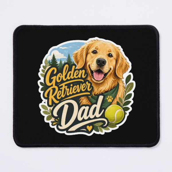 Item preview, Golden Retriever Dad Dog Lover Sticker designed and sold by Sketchlegacy.