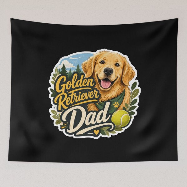 Item preview, Golden Retriever Dad Dog Lover Sticker designed and sold by Sketchlegacy.