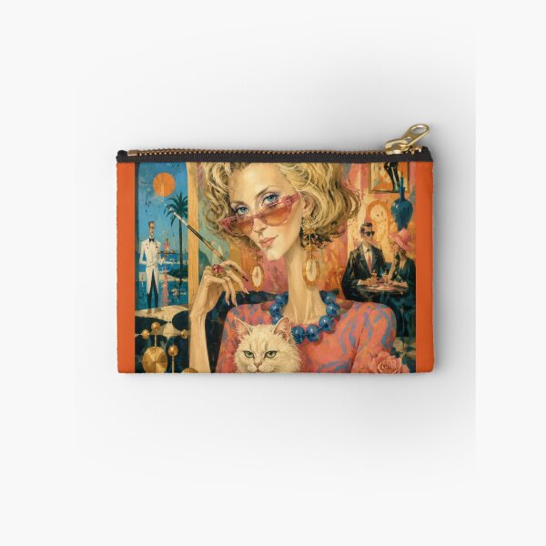 Item preview, Madame Chic at the White Cat - French Riviera, Art Deco, Retro Glamour, Martini designed and sold by Natalia-Vlad.