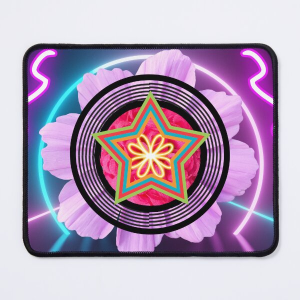 Item preview, Neon Geometric Star Mandala Design - Abstract Futuristic Glow Art PNG designed and sold by Palette-Vibes.