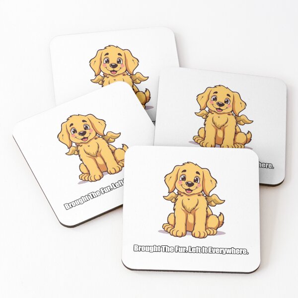 Item preview, Golden Retriever Sticker - Brought The Fur Left It Everywhere - Funny Golden Retriever Gift designed and sold by pawdrops.
