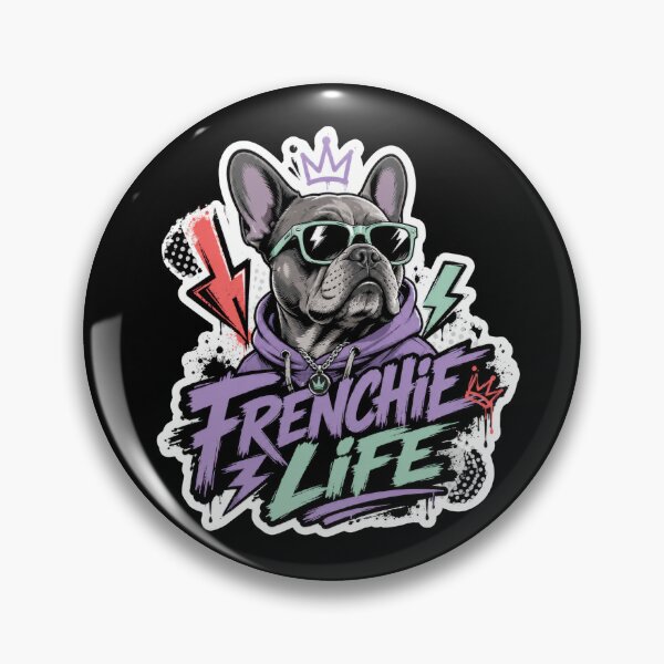 Item preview, Frenchie Life Cool French Bulldog Sticker  designed and sold by Sketchlegacy.