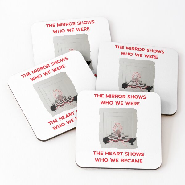 Item preview, The Mirror Shows Who We Were The Heart Shows Who We Became Gothic Quote designed and sold by PMDesignStudio.