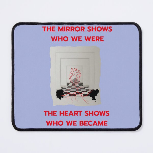 Item preview, The Mirror Shows Who We Were The Heart Shows Who We Became Gothic Quote designed and sold by PMDesignStudio.