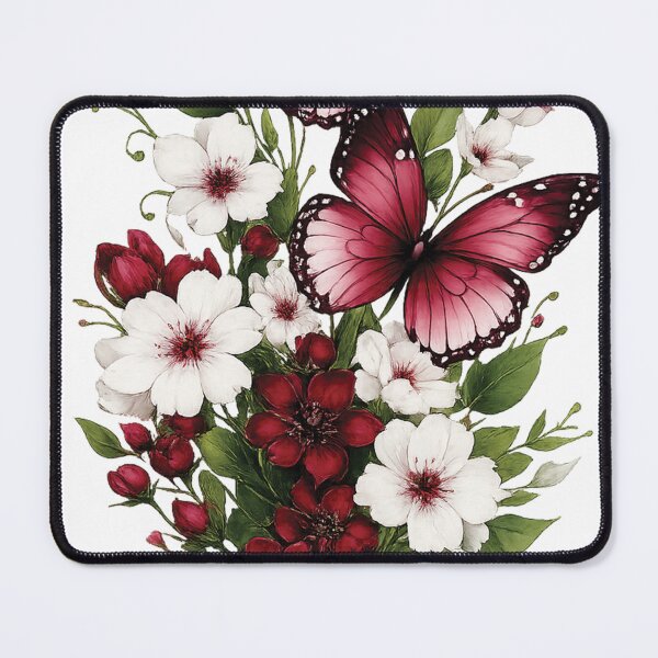 Item preview, Crimson Butterflies and Blossom Bouquet designed and sold by myJPEG.