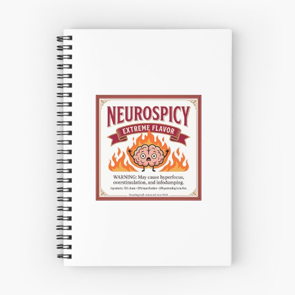 Item preview, Neurospicy Gift: Extreme Flavor Warning Label — ADHD Autism Humor designed and sold by Osmose-Studio ⭐⭐⭐⭐⭐.