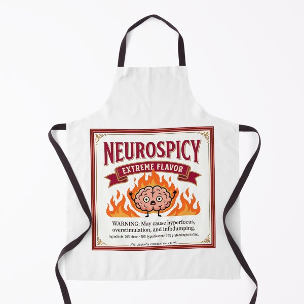 Item preview, Neurospicy Gift: Extreme Flavor Warning Label — ADHD Autism Humor designed and sold by Osmose-Studio.