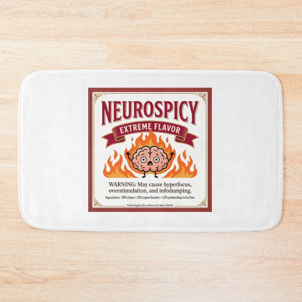 Item preview, Neurospicy Gift: Extreme Flavor Warning Label — ADHD Autism Humor designed and sold by Osmose-Studio.